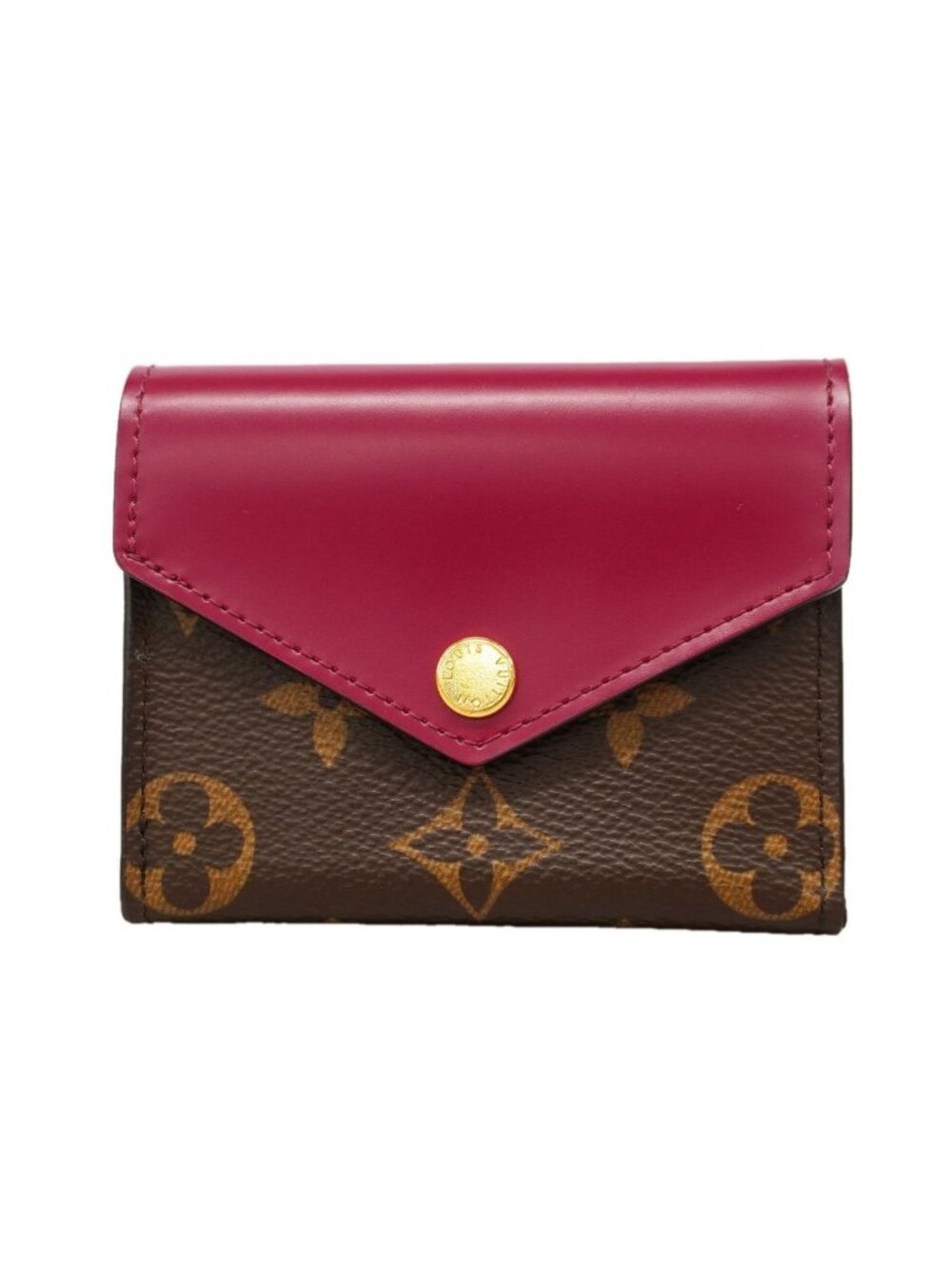 Louis Vuitton Trifold Wallet Monogram Portefeuille Zoe Brown Fuchsia